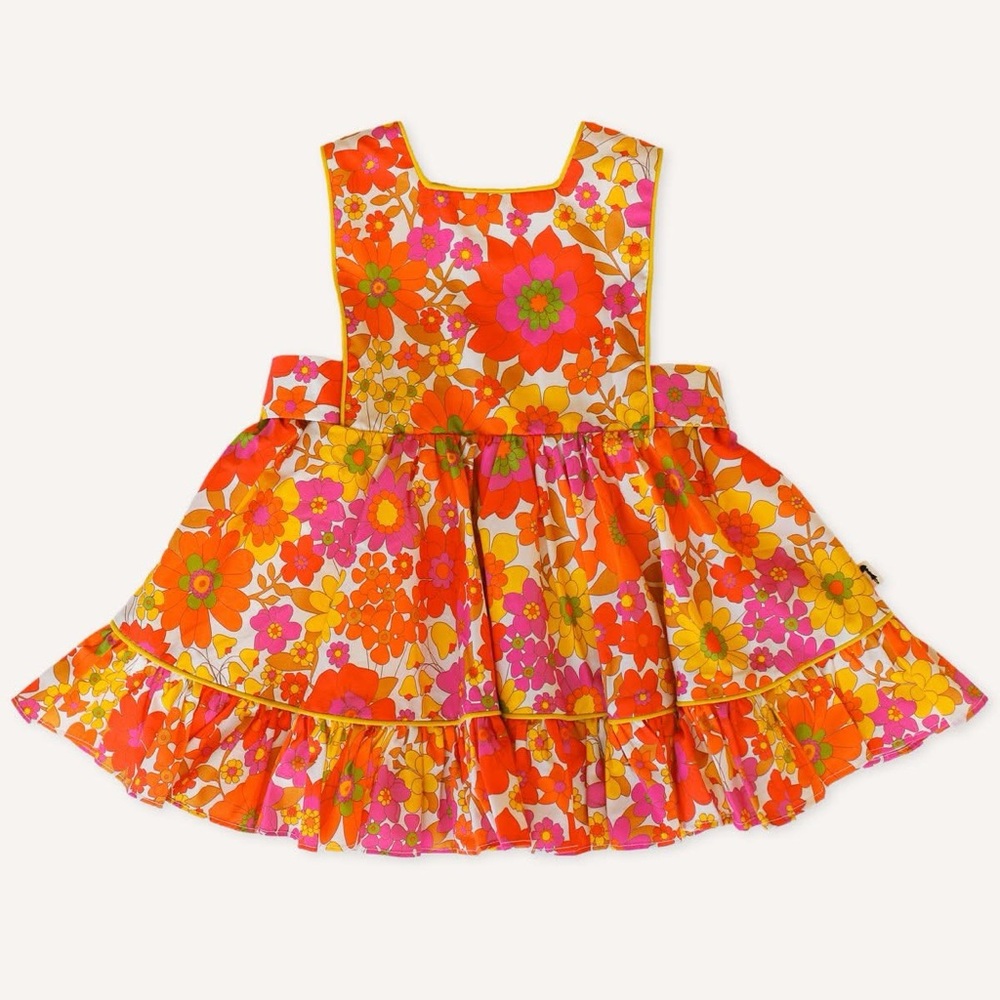 Floral Tie-Back Sundress with Ruffle Hem